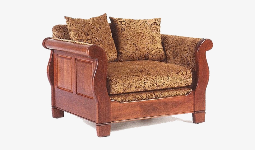 Bedroom, Dining Room And Living Room Furniture - Sleigh Chair, transparent png #3924414