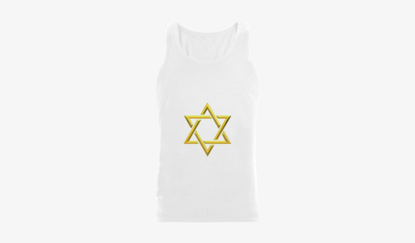 Judaism Symbols Golden Jewish Star Of David Plus Size - Judaism, transparent png #3924539
