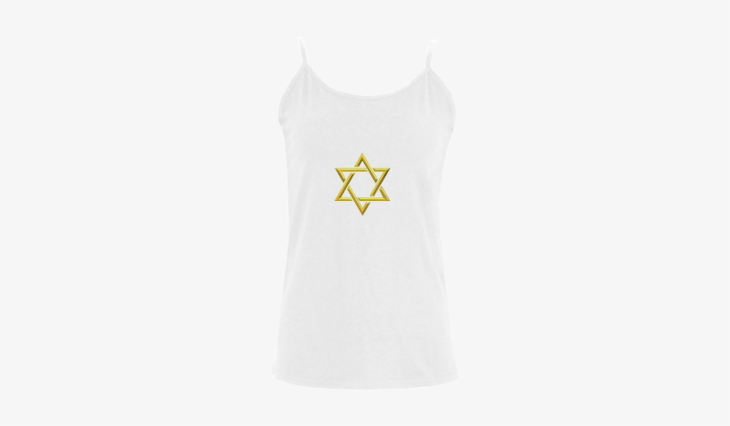 Judaism Symbols Golden Jewish Star Of David Women's - Active Tank, transparent png #3924709