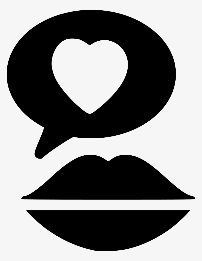 Lips Kiss Love Talk Comments - Heart, transparent png #3924795