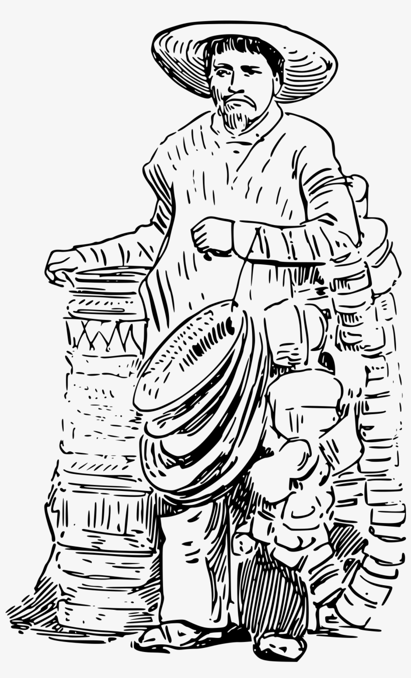 This Free Icons Png Design Of Mexican Basket Vendor, transparent png #3924974
