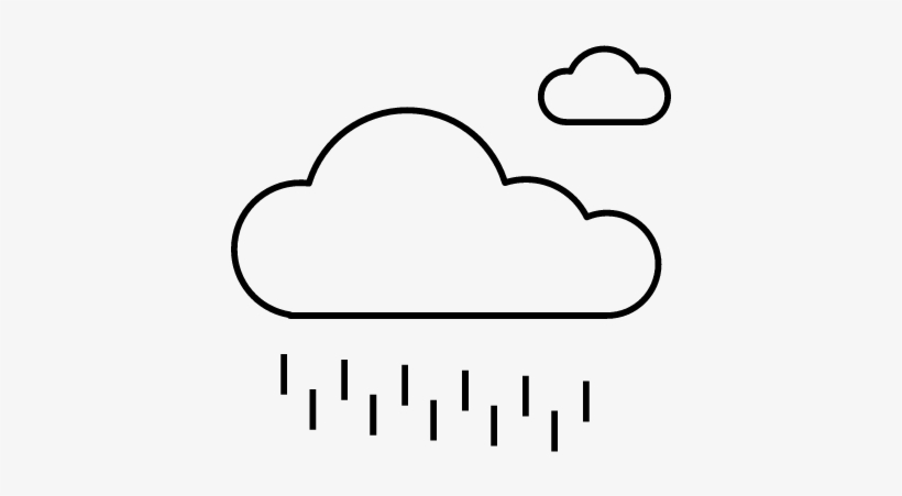 Rainy Clouds Vector - Line Raining Drawing Clouds, transparent png #3925297