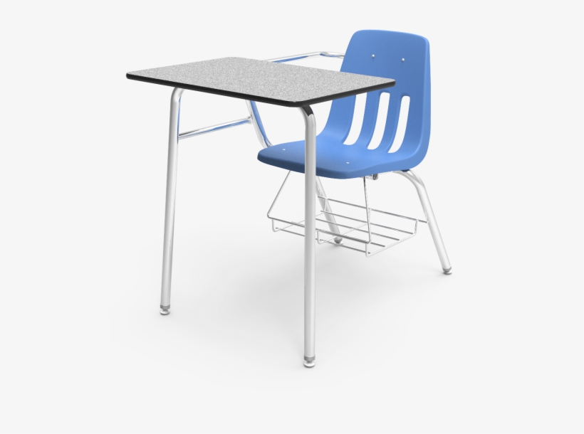 Product Image - Virco Chair Desk Combo With Bookrack, transparent png #3925430