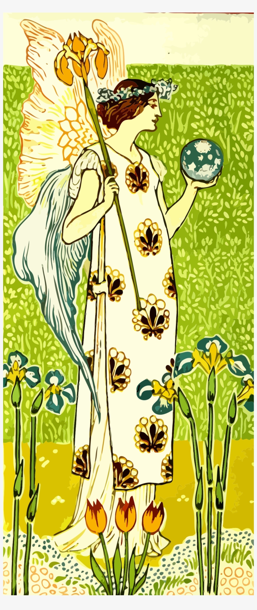 This Free Icons Png Design Of Floral Angel, transparent png #3925579