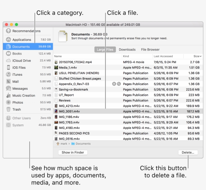 Sort Through Categories Of Files To See How Much Space - Computer File, transparent png #3925728