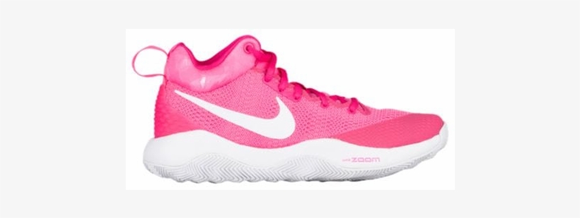 Women Pink/white Nike Zoom Rev Shoes - Nike Women Shoes Basketball 2017, transparent png #3926547