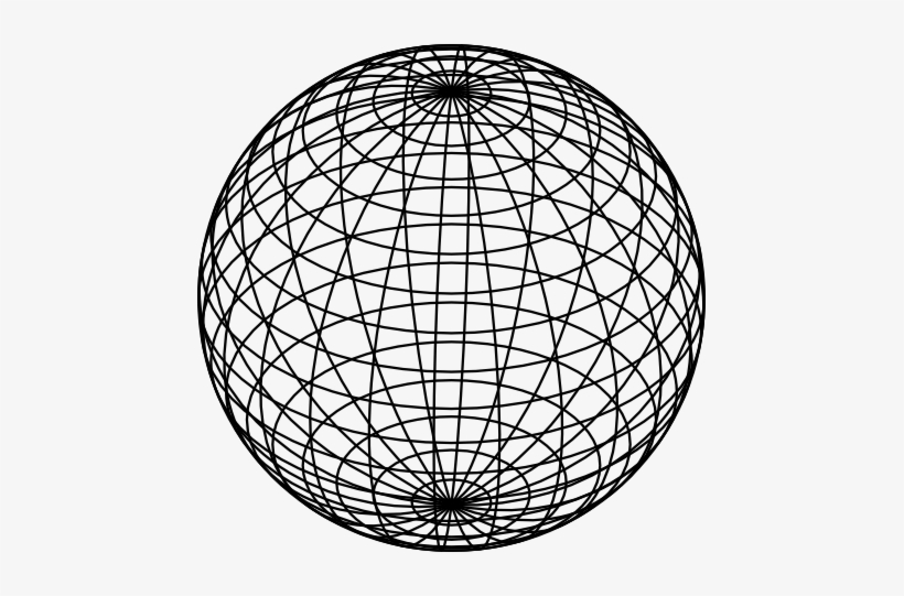 Wireframe Sphere - Vector Sphere, transparent png #3927417