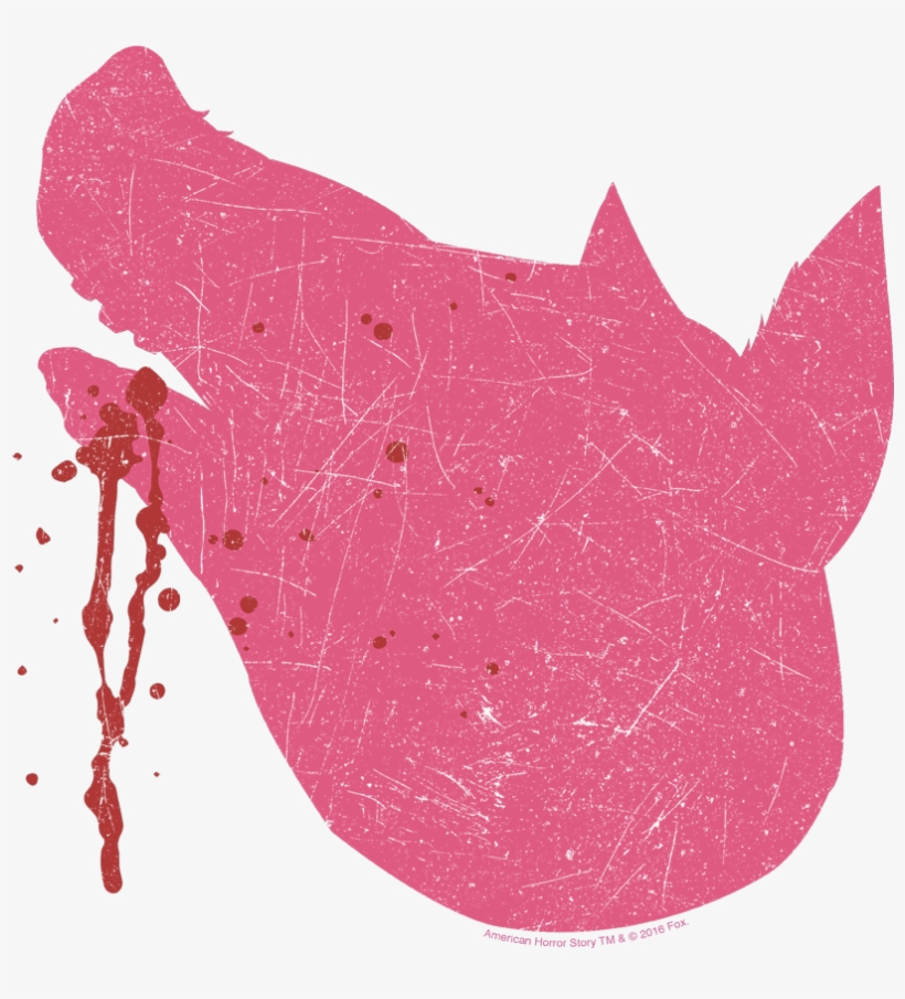 American Horror Story Pig Head Juniors T-shirt - Illustration, transparent png #3928280