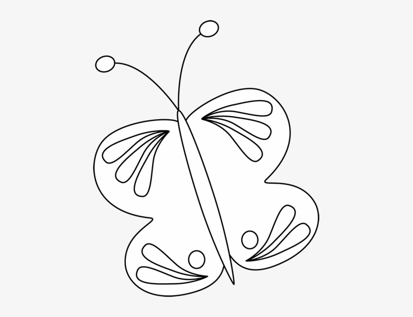 Black And White Butterfly - Mycutegraphics Butterfly Black And White, transparent png #3928427