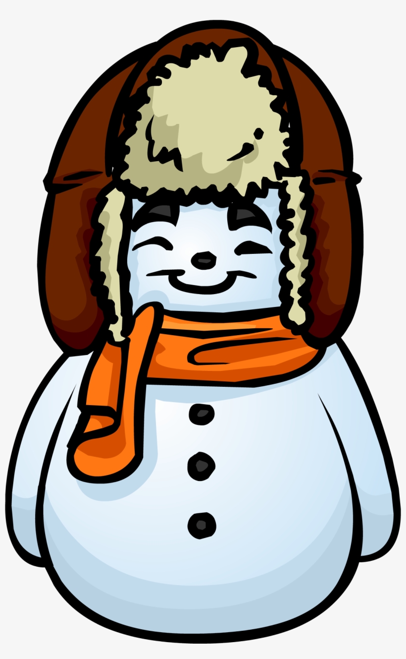 Orange Scarf Snowman - Club Penguin Snowman Furniture, transparent png #3928486
