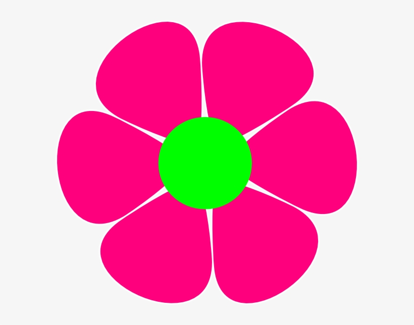 60s Hair Clipart - Pink Flowers Clip Art, transparent png #3928741