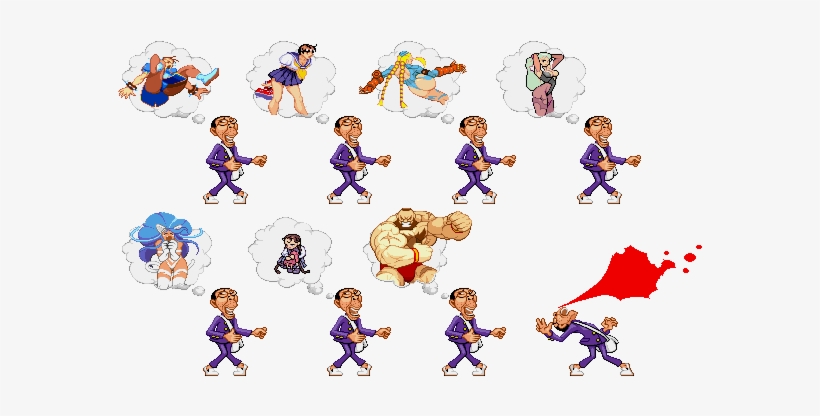 Street Fighter - Norimaro Nosebleed, transparent png #3929251