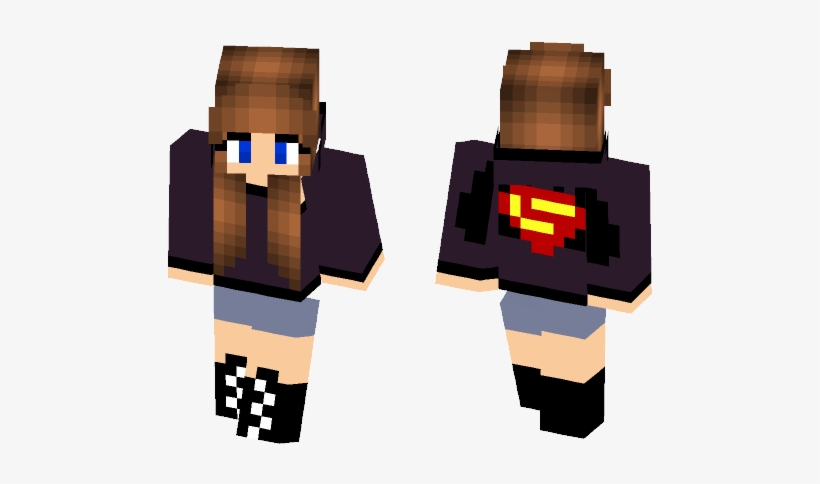 Superman Girl - Minecraft Christmas Girl, transparent png #3929994