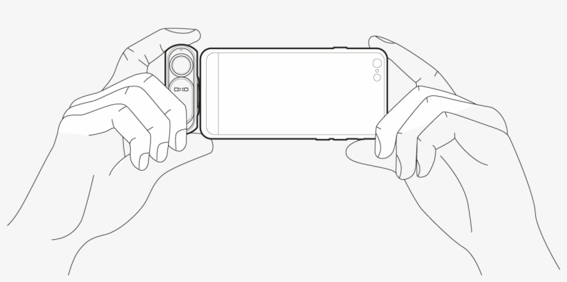 We Recommend Using Both Hands To Hold The Iphone Dxo - Tablet Computer, transparent png #3929996