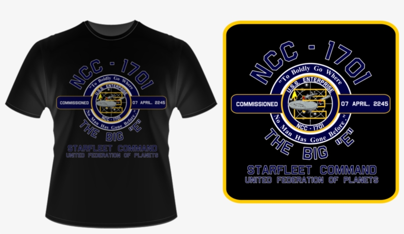 Uss Enterprise Ncc 1701 Commissioning T Shirt By Viperaviator - T Shirt Ncc 1701 D, transparent png #3930245
