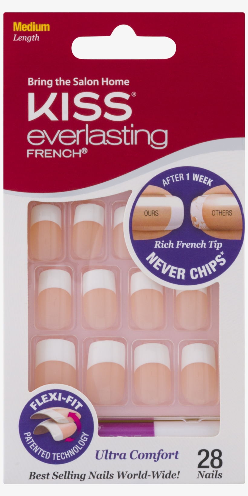 Kiss Products, Inc - Kiss Petite French Nails, transparent png #3930811