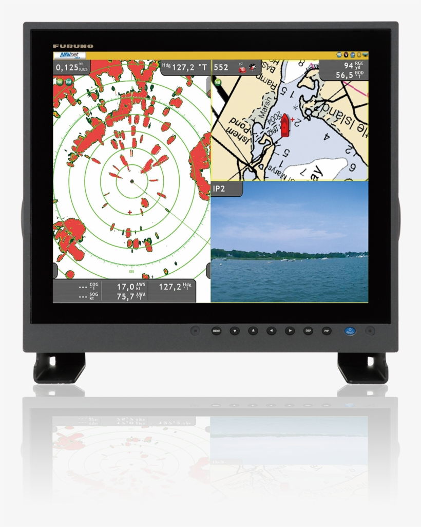Hr Mu190hd Reflection - Furuno Navnet 3d 8.4" Color Multi Function Lcd Display, transparent png #3931686