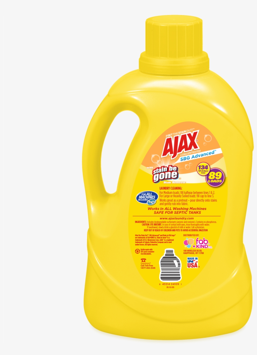 Ajax Laundry Stain Be Gone Advanced Liquid Laundry, transparent png #3931741