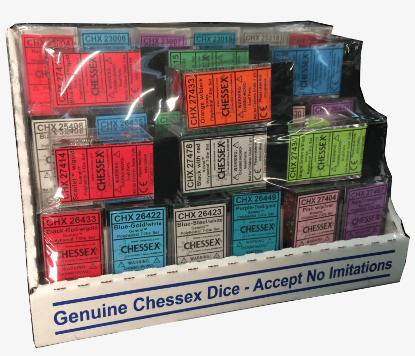 Best Of Chessex Polyhedral 7 Die Sets Display - Polyhedral 7-die Festive Chessex Dice Set - Mosaic, transparent png #3932882