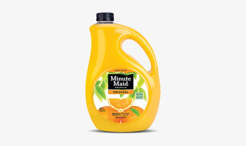 128 Fl Oz Bottle - Minute Maid Orange Juice, transparent png #3933630