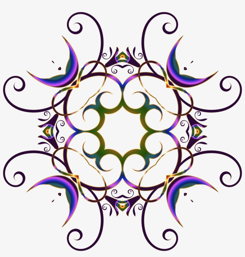 Flourishy Floral No Background Big Image Png - Clipart Background Designs Png, transparent png #3934098