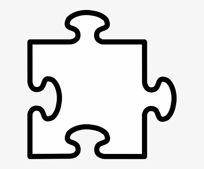 White Puzzle Piece - Puzzle Piece Template, transparent png #3934338