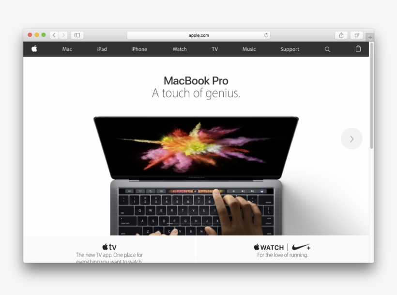 I Captured The Screen Of This Home Page And Produced - Macbook Pro Touch Bar Fingerprint, transparent png #3934868