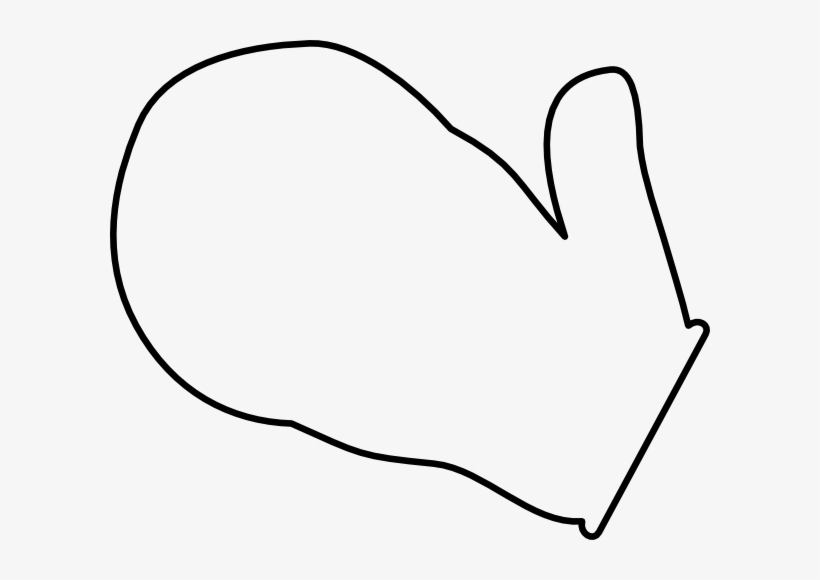 Mitten Clipart Black And White Free Images - Large Mitten, transparent png #3935253