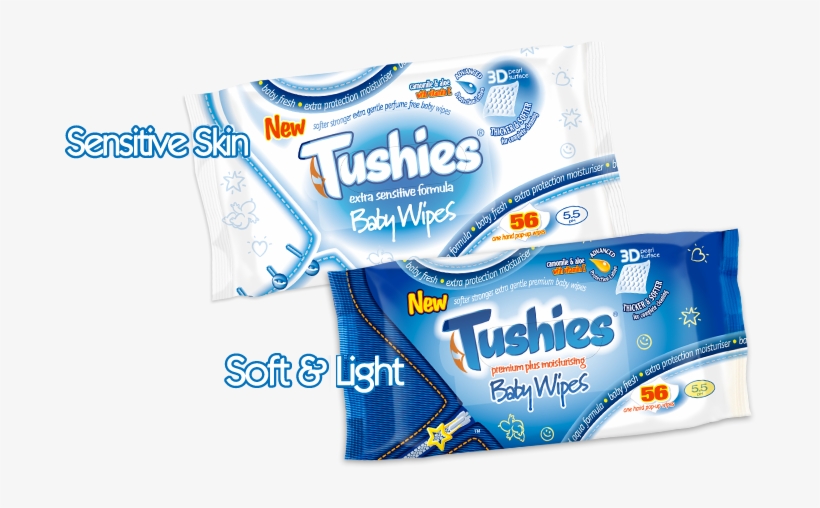 Tushies Baby Wipes - Baby Wipes, transparent png #3935379