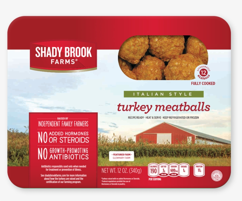 Shady Brook Farms Turkey Meatballs, Italian Style,, transparent png #3935380