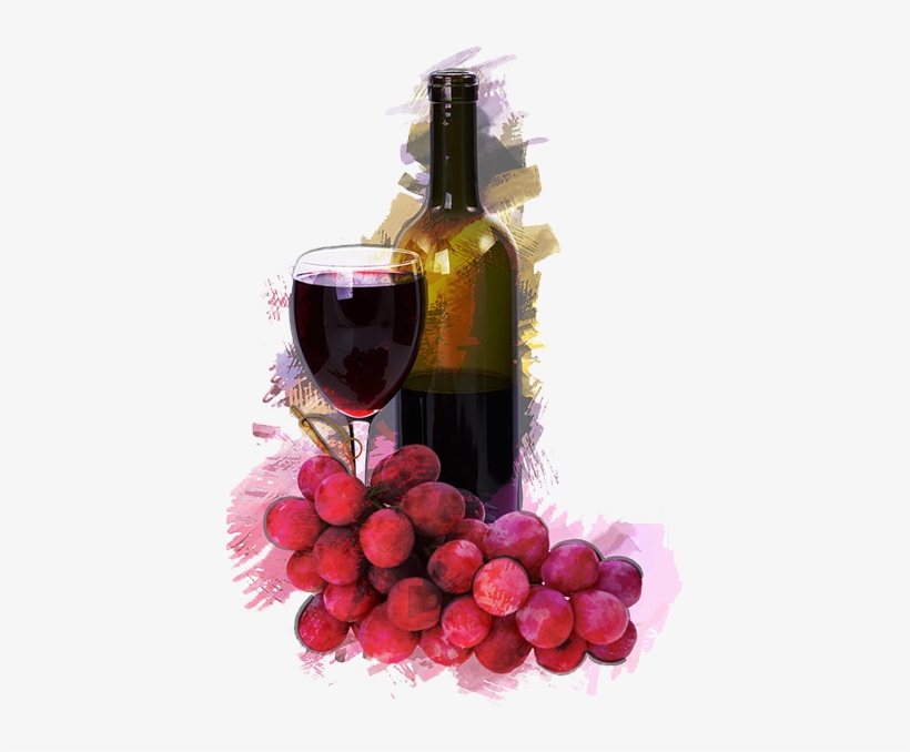 Botart International Contemporary Barrel Art - Wine And Grapes Png, transparent png #3936247