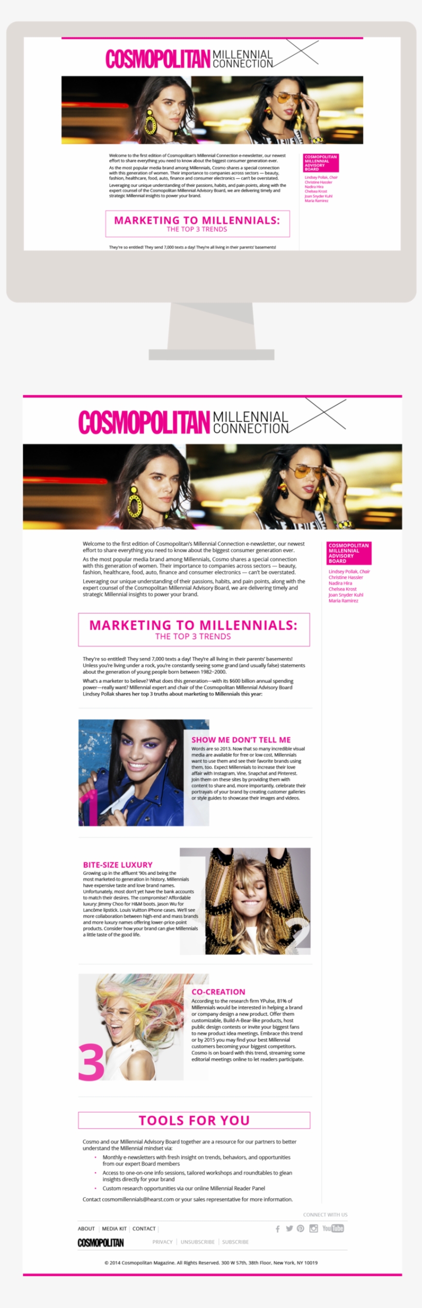 Cosmo Newsletter Millenial@2x - Magazine, transparent png #3936408