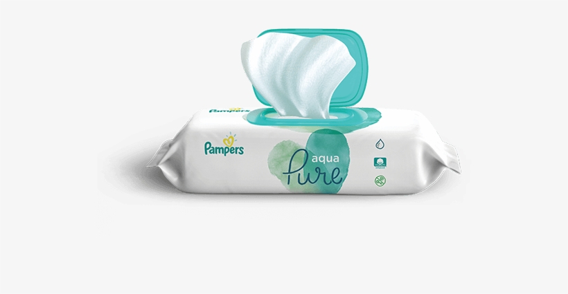 Pampers Aqua Pure Baby Wipes Just $0 - Pampers Aqua Pure Wipes, transparent png #3936538
