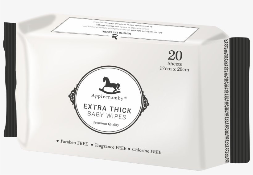 Applecrumby Extra Thick Baby Wipes 20s - Baby Wipes, transparent png #3937185