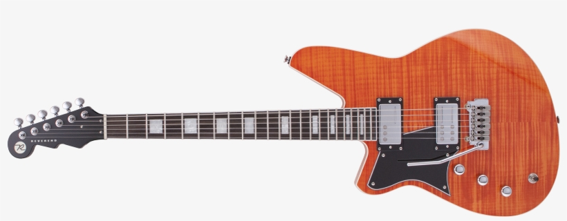 Rock Orange Flame Maple - Reverend Tricky Gomez Rt Satin Alpine Green, transparent png #3937883