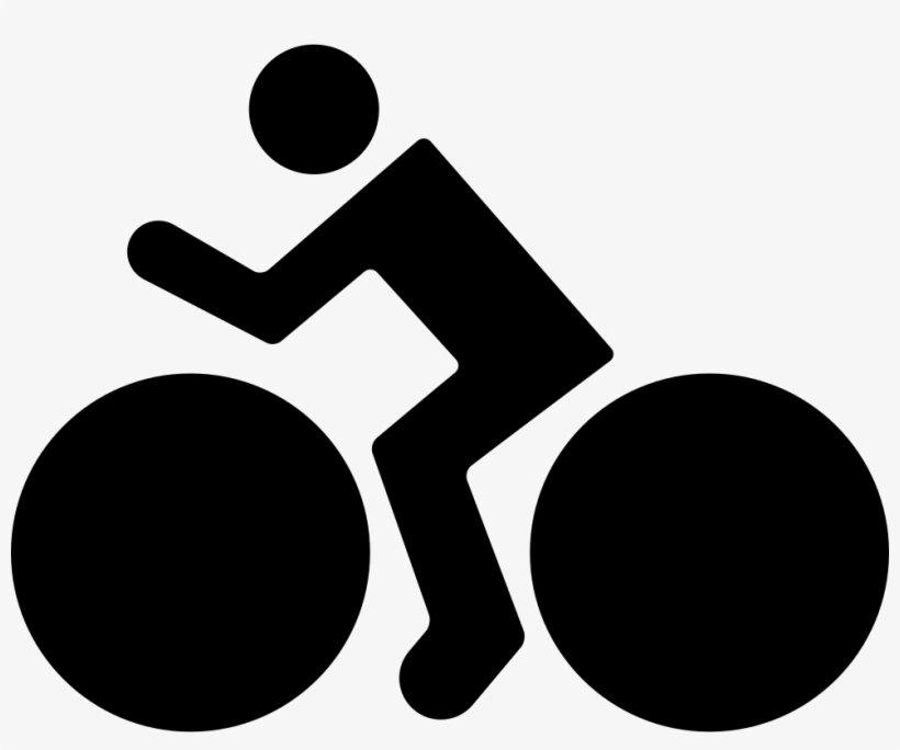 Man Riding On A Bike - Bike Riding White Icon Png, transparent png #3938343