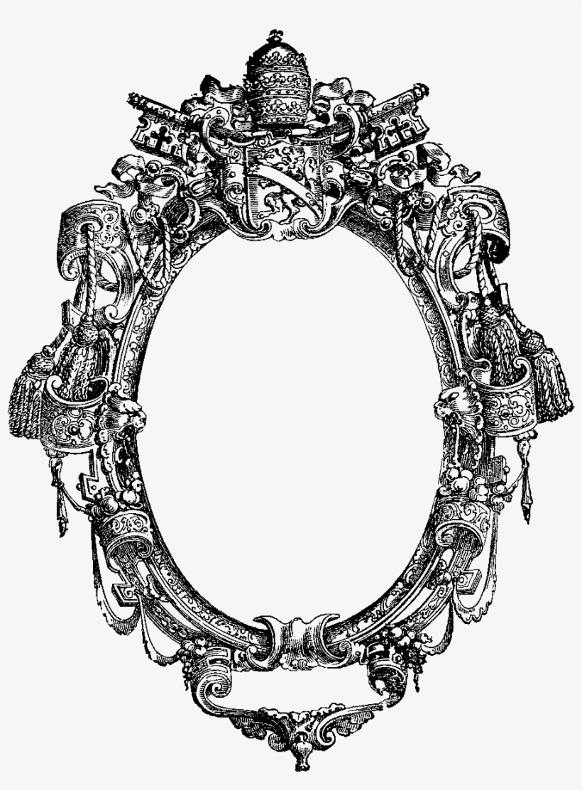 This Is A Beautifully Intricate Frame Graphic From - Antique Picture Frames Design, transparent png #3938371