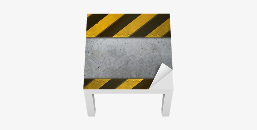 Metal Plate With Caution Stripes Lack Table Veneer - Metal, transparent png #3938694
