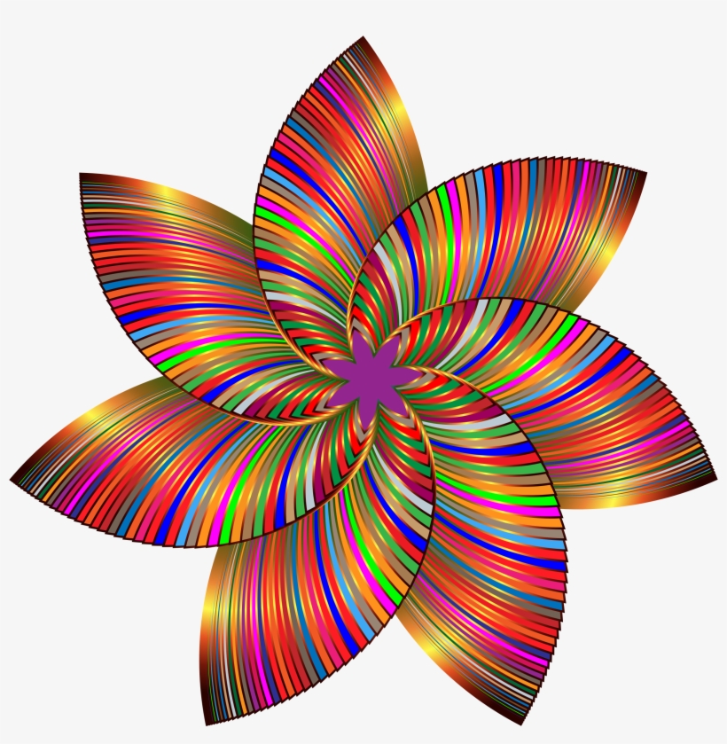 This Free Icons Png Design Of Colorful Flower Line, transparent png #3938913