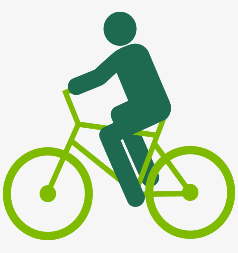 Graphic Of A Person Riding A Bike - Sciezka Rowerowa Znak, transparent png #3939007