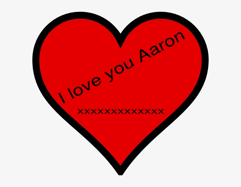 I Love You Aaron Svg Clip Arts - Transparent Background Heart Clipart, transparent png #3939676