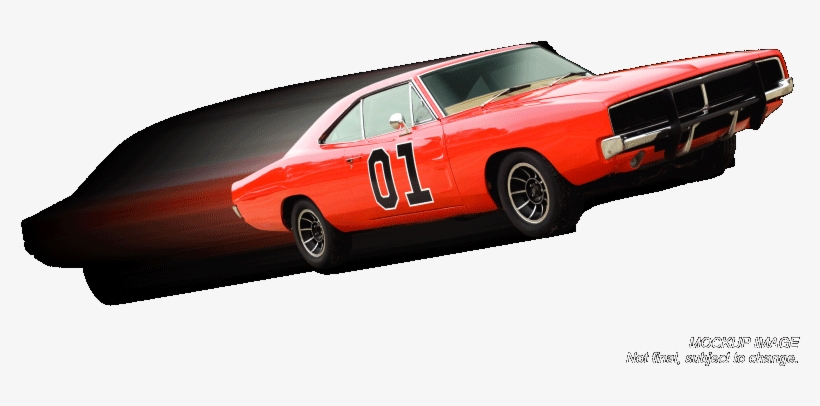 Dukes Of Hazzard's General Lee Die Cast - Dukes Of Hazzard General Lee - Car 01 New 24x18 Print, transparent png #3940427