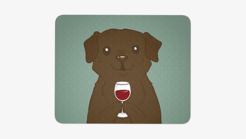 Chocolate Labrador Retriever Drink Wine Mouse Pad, - Dog, transparent png #3940928