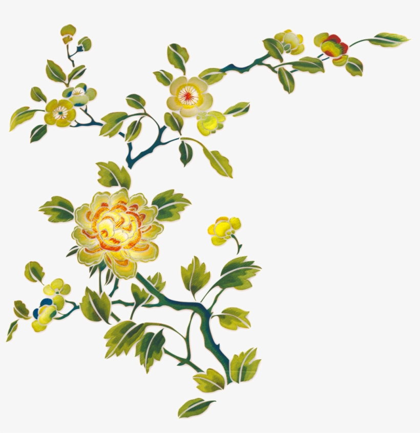 Hand Painted Beautiful Flower Branch Flower - Shoumei Tea, transparent png #3940979