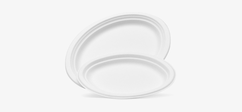 White Sugarcane Oval Plates/platters - Plate, transparent png #3941862