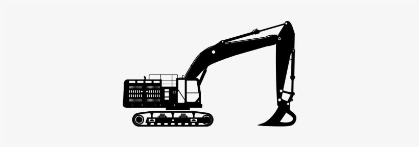 Caterpillar Large Excavator - Construccion Maquinaria Vector, transparent png #3942334