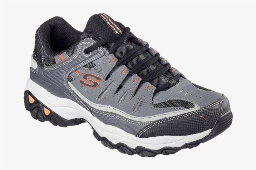 Men's Charcoal After Burn Memory Fit Shoe - Skechers Shoes, transparent png #3943383