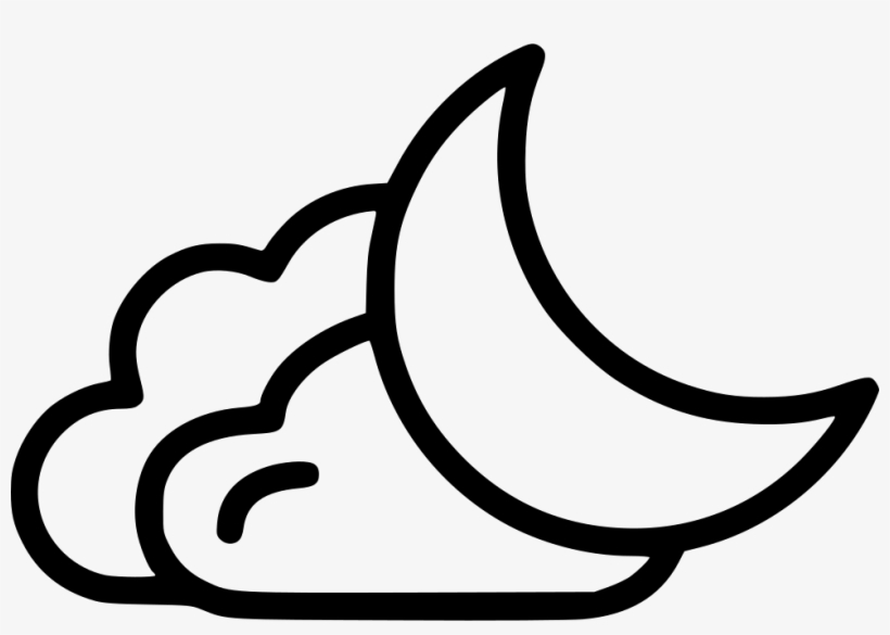 Night Moon Clouds - Noite Icon, transparent png #3944059