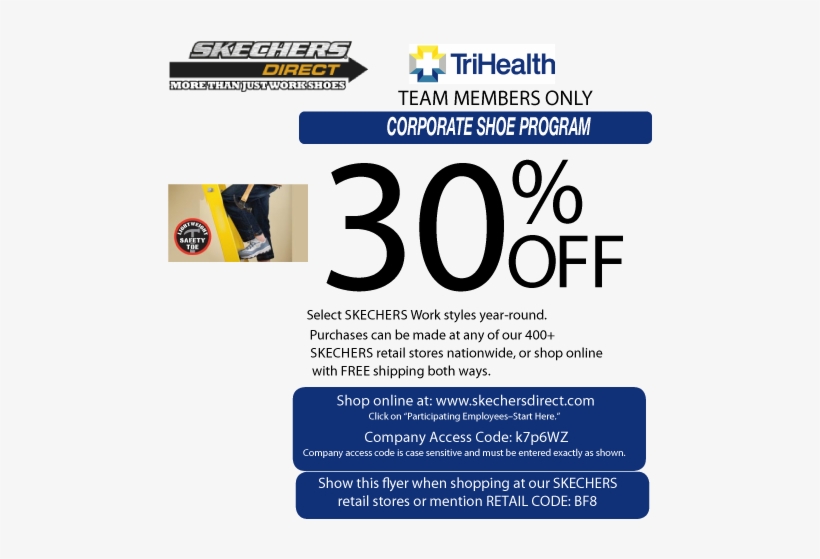 Skechers Direct Program Flyer Trihealth - Internet Coupon, transparent png #3944238