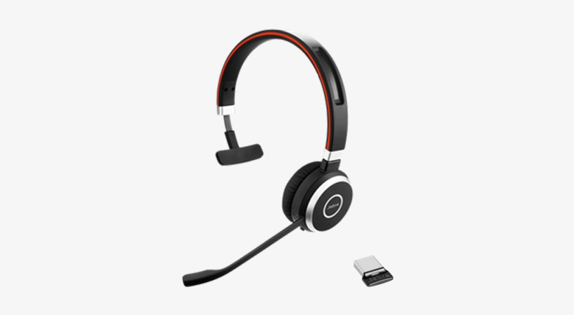 Jabra Evolve 65 Mono Ms - Jabra Evolve 65 Ms Mono Wireless Headset-, transparent png #3944613